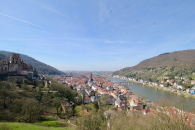 Heidelberg from the castle gardens.