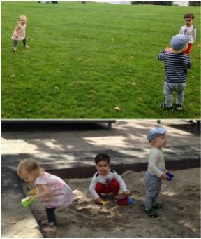 We were so happy to have two of Adelyn's three daycare friends join us. She absolutely loves these guys.